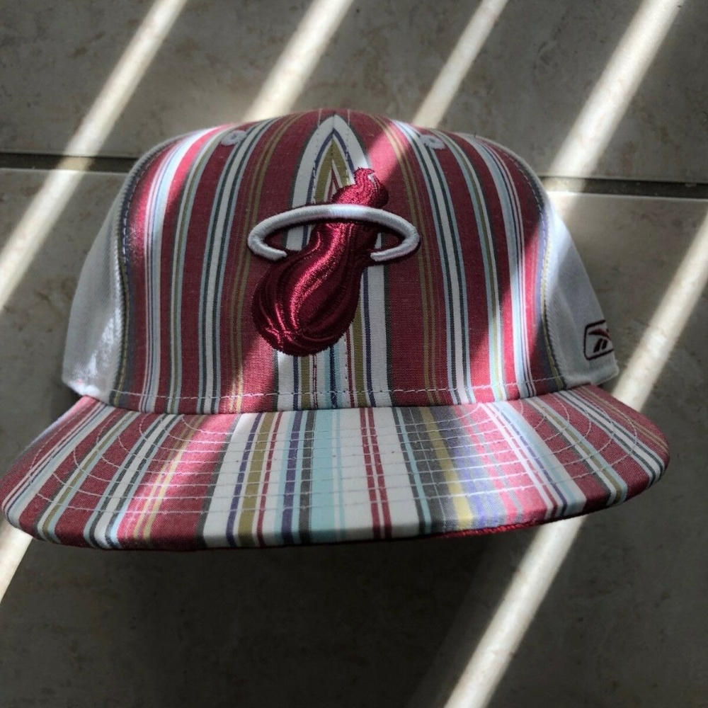 Miami heat Reebok fitted hat Vintage White